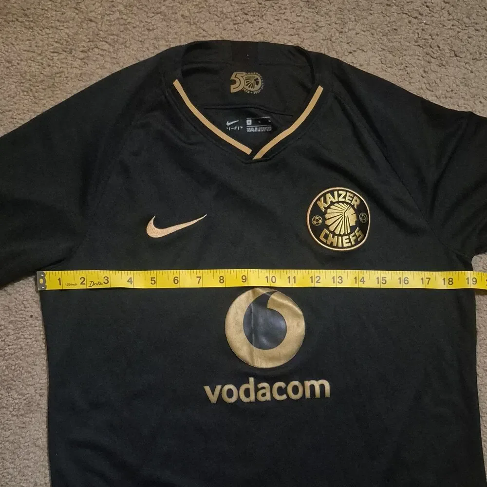 Kaizer Chiefs Jersey Mens Medium Black Gold South Africa 2019/2020 Third Kit - Picture 8 of 9